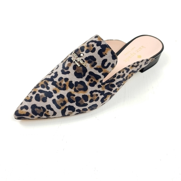 kate spade new york Loretta Leopard-Print Suede Mules new in box sz7 - Picture 6 of 10